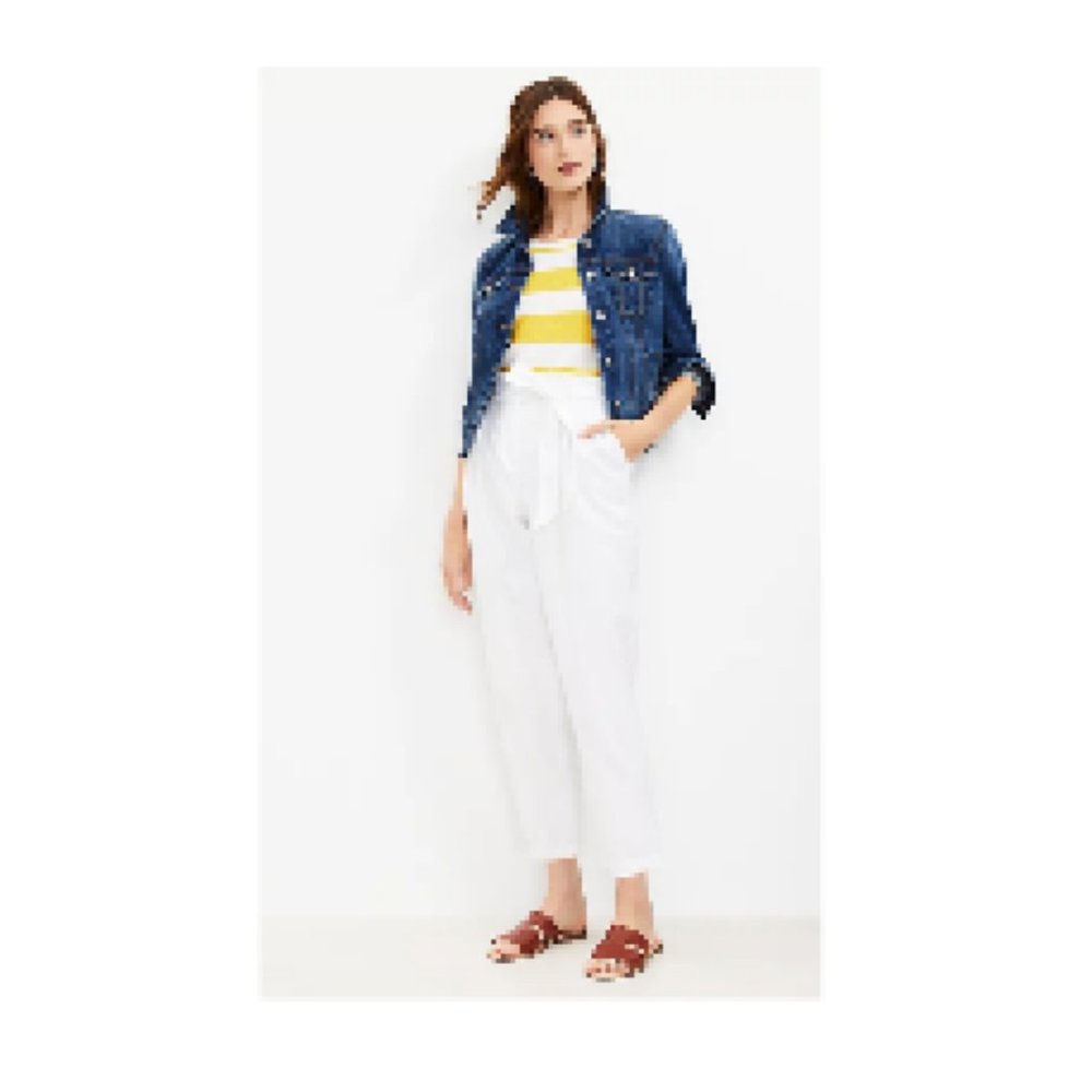 Loft Paperbag Pants in Linen Cotton